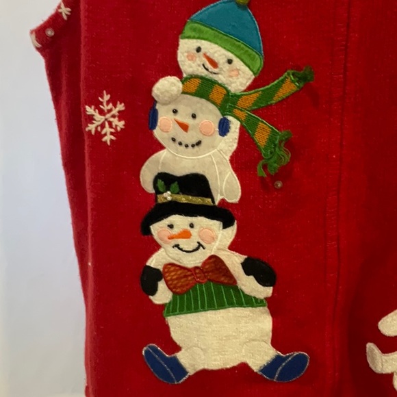 Vintage Ugly Christmas Sweater Vest - Picture 2 of 7